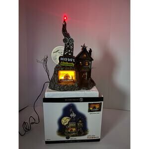 Department 56 HOWL Broadcasting Snow Village Halloween Lighted Radio House
